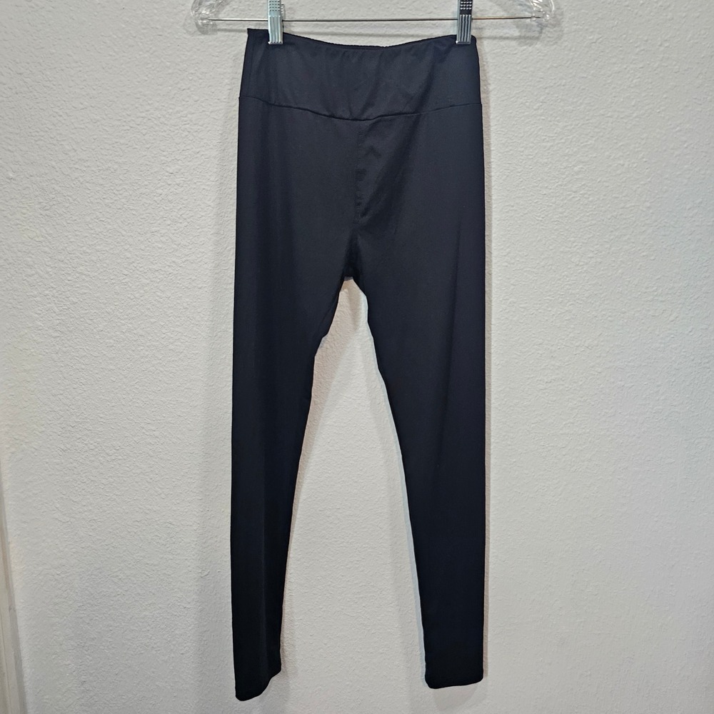 LuLaRoe Black Leggings Solid Buttery Soft High Waisted One Size OS Women